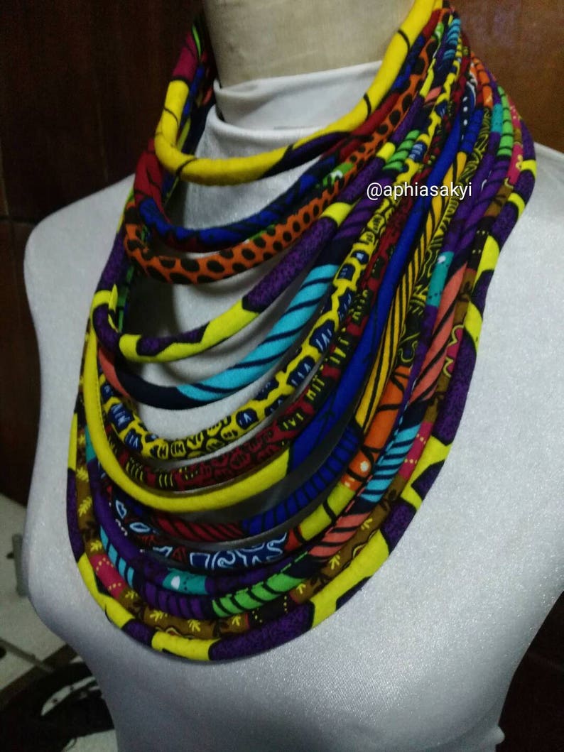 Ankara necklace necklace print accessories African accessories african print Ankara jewellery ethnic piece collar