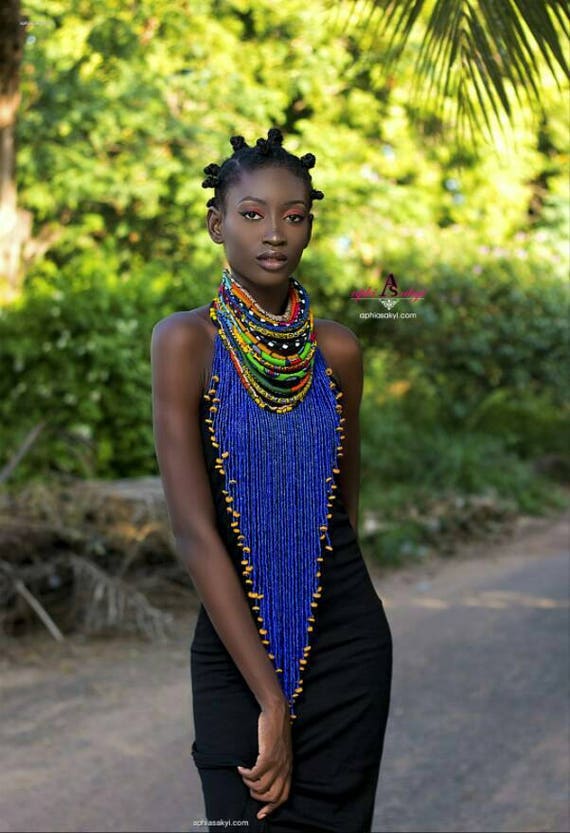 Mali Wedding Beads Africa Trade Gem Jewelry Rainbow Glass Necklace Paper  Beads | eBay