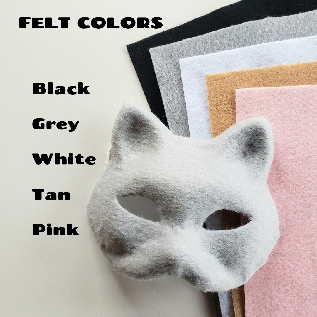 Kit Masque Therian Chat Dreamtop - 5 Masques à Peindre + Accessoires DIY - Déguisement Créatif