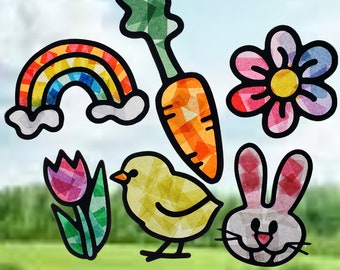Easter Suncatcher Craft Kit: Tissue Paper Spring Art