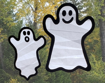Spooky Ghost Window DIY Decor For Home Seasonal Halloween Decorations