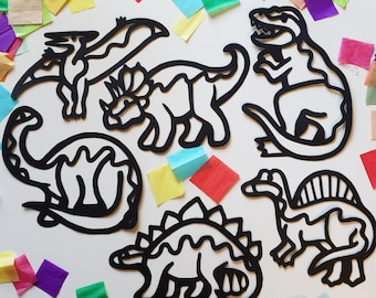 DIY Dinosaurier Tissue Papier Handwerk - Party Dekor - Herunterladbare Cricut Schneidemaschine PNG Dateien