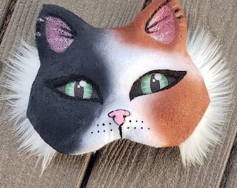 Calico Therian Cat Mask & Tail Custom Eye Color