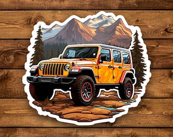 Rocky Mountains Off-Roading Adventure Vinyl Sticker - 4x4 Trail Lover