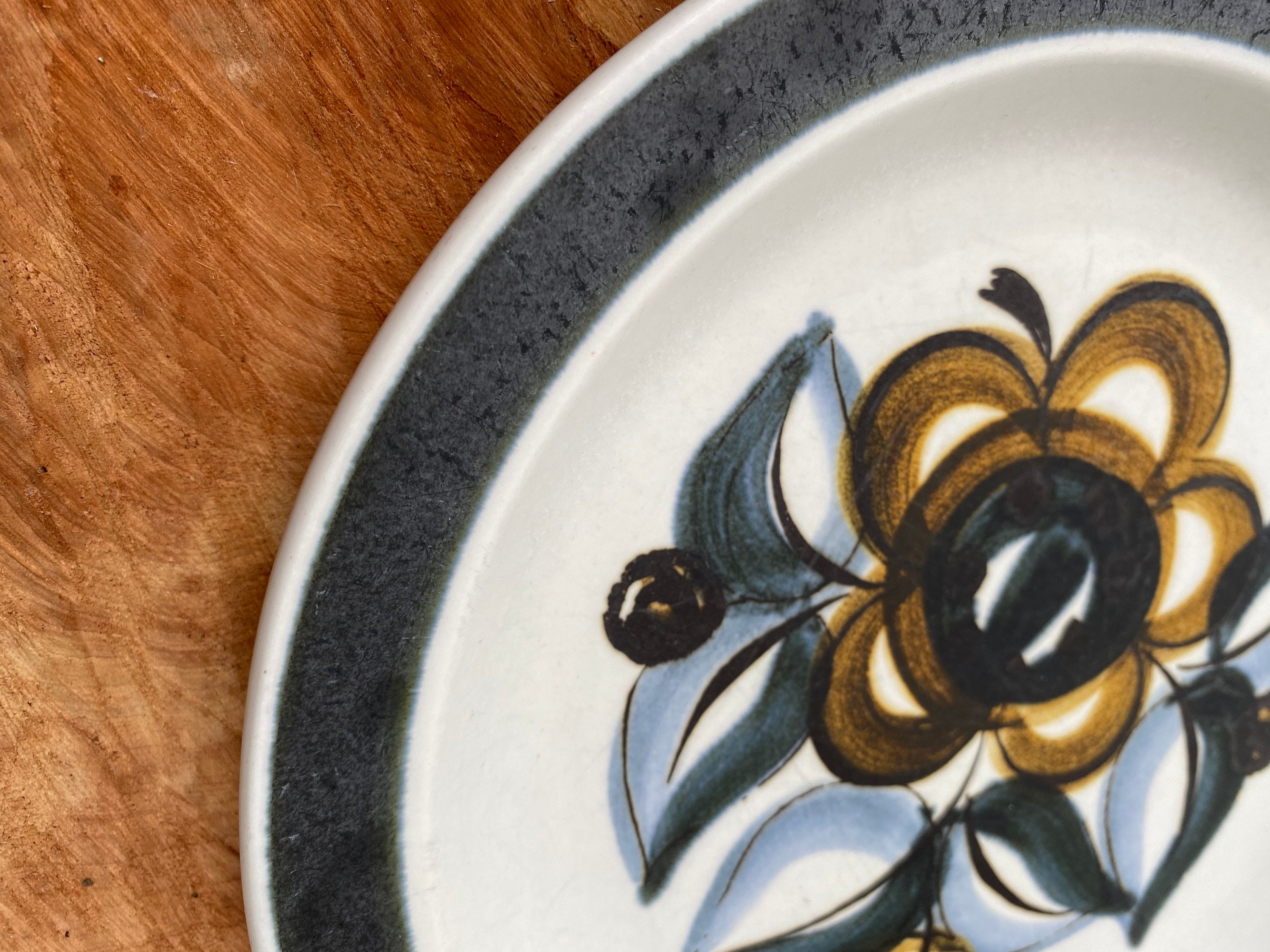 Vintage Swedish Pottery Luncheon Plate Etsy New Zealand