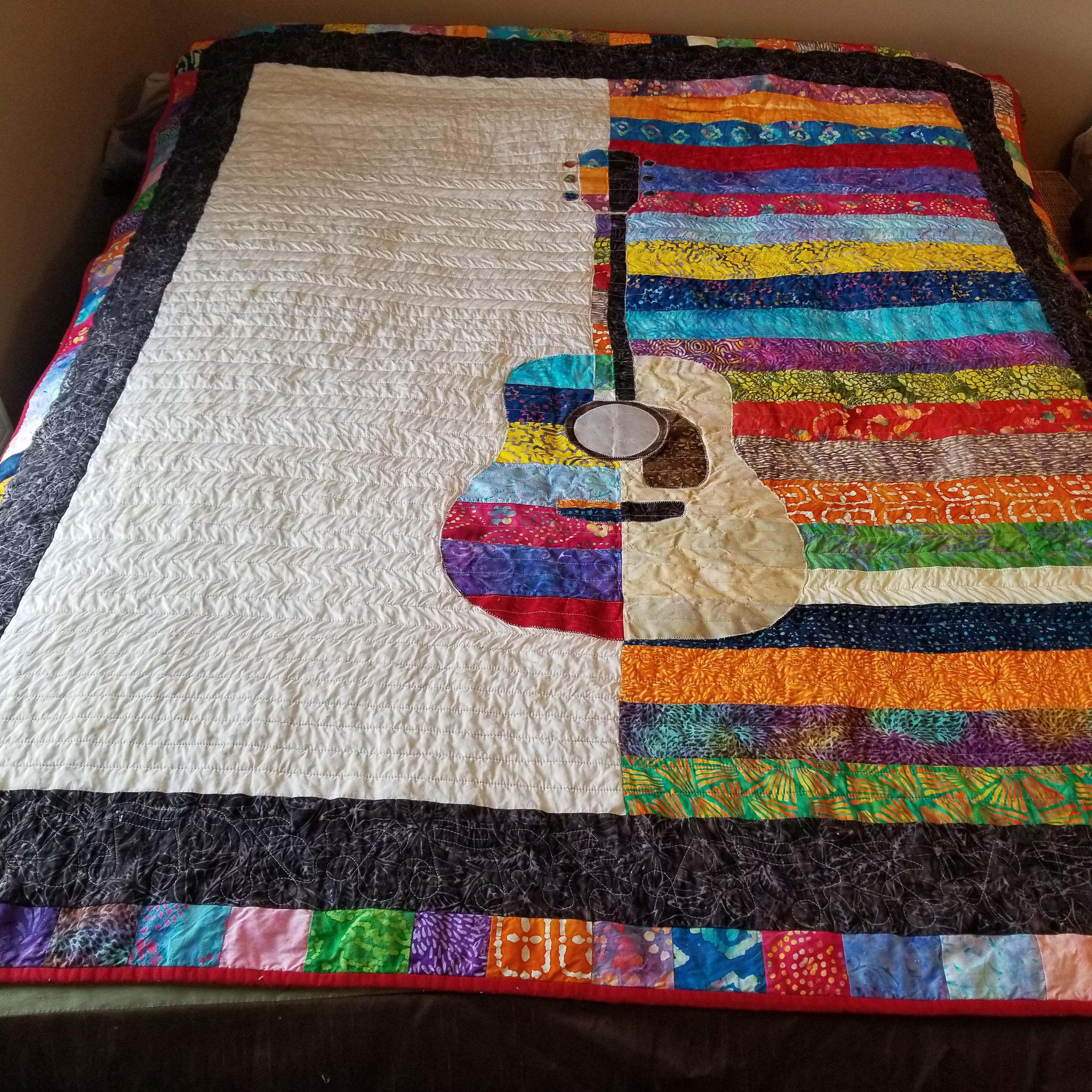 Digital Guitar Applique Quilt Pattern beautifully Etsy