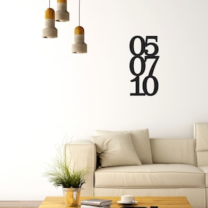 Anniversary Date - Metal Word Art - by Sophia Hunter