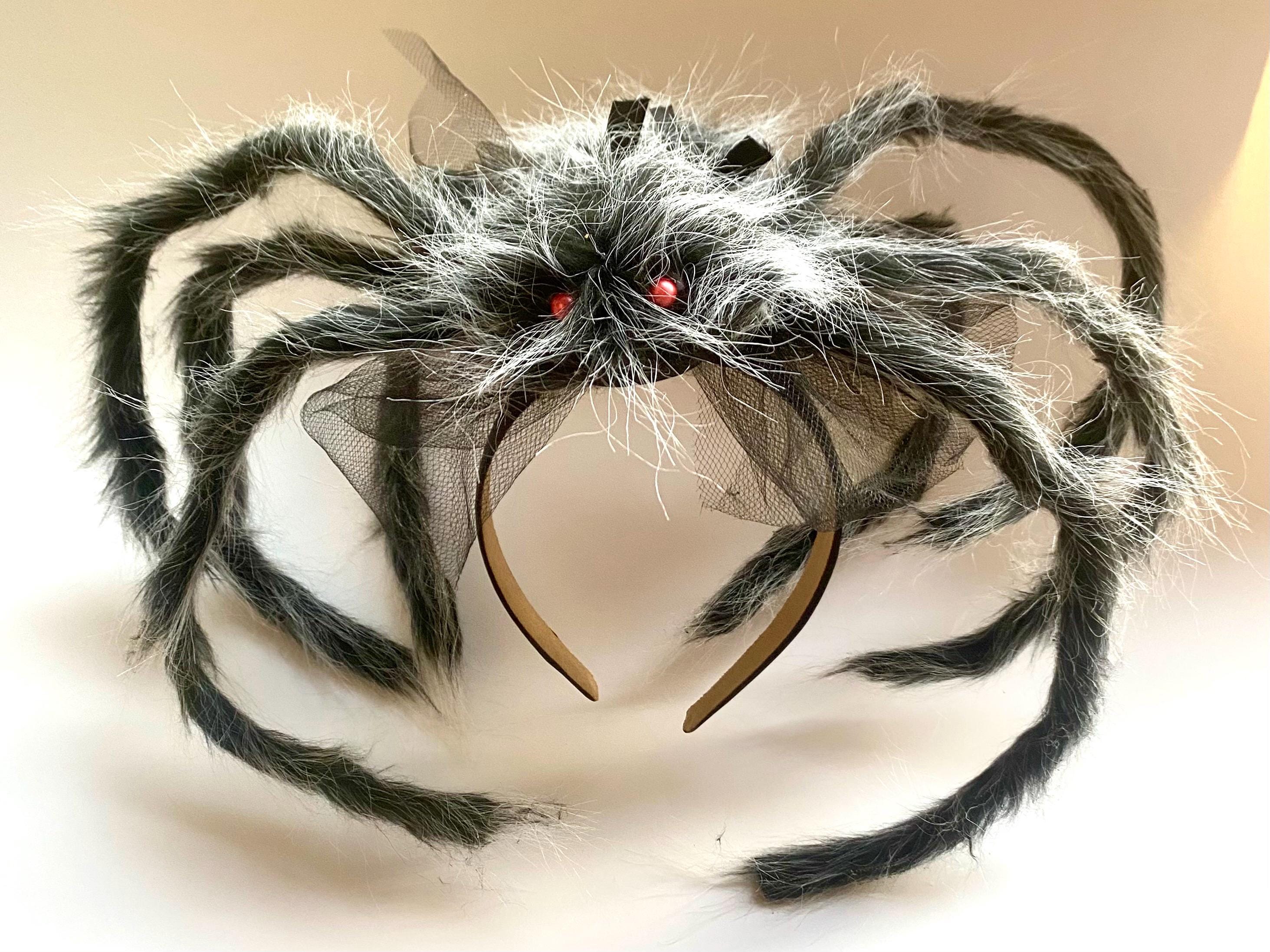 Large Gray Hairy Spider Headband: Halloween Costume  display picture 1
