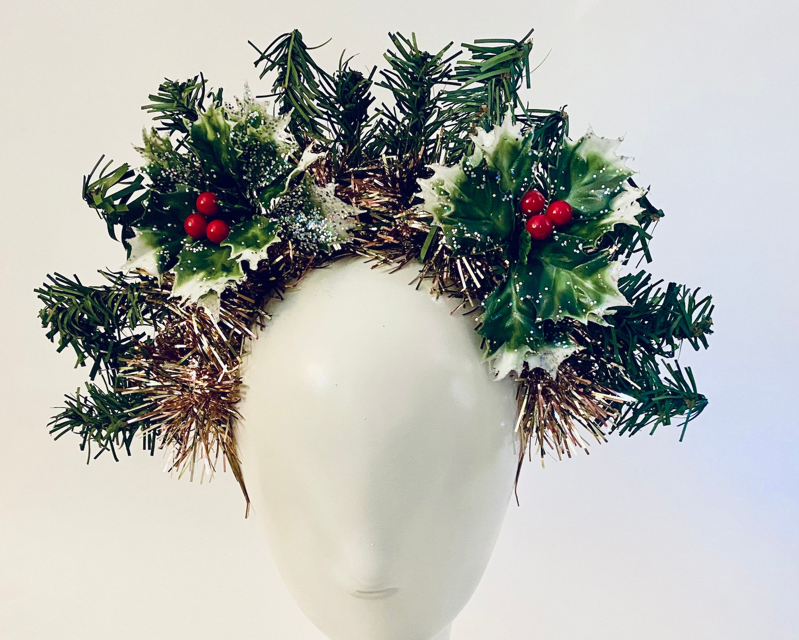 Christmas Headpiece /holly Headband/christmas Headband/ Holiday