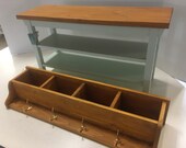 Hallway Mud Room Foyer Bench 40 Inch with Two Shoe Shelves and Matching Coat Rack Cubbies In Your Choice of Colors