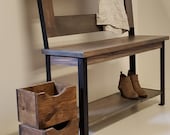 Hallway Mud Room Foyer Bench 30 Inch With Steel Legs In Your Choice Of Color