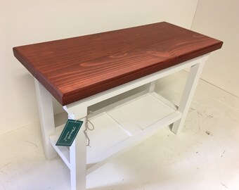 46 Inch Tray Shelf Bench In Your Choice of Colors