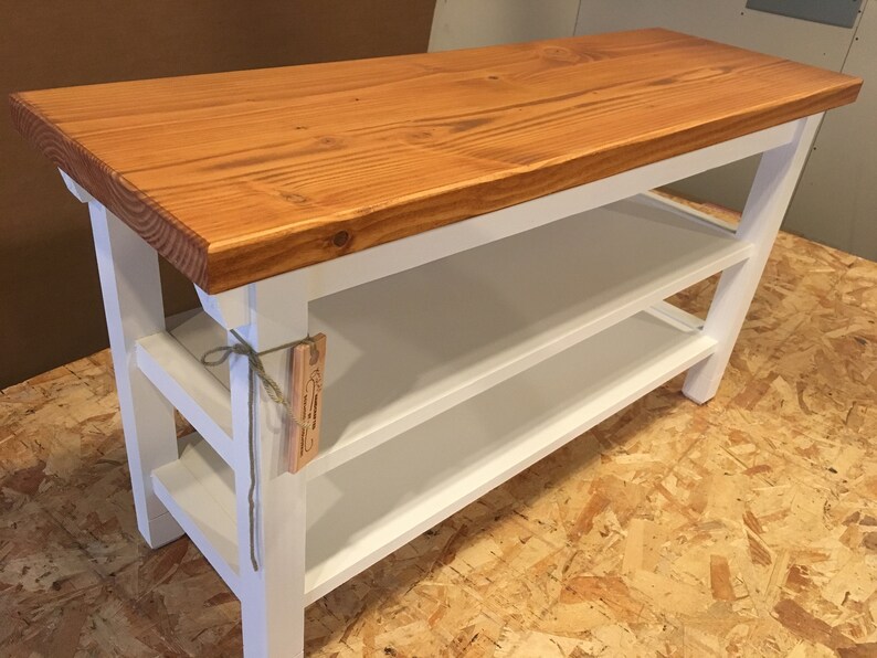 Hallway Mud Room Foyer Bench 24 Inch With Two Shoe Shelves In | Etsy
