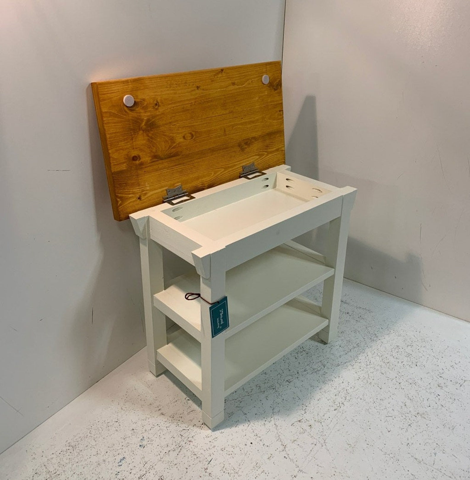 24 Inch Two Shelf Storage Bench in Your Choice of Color Etsy