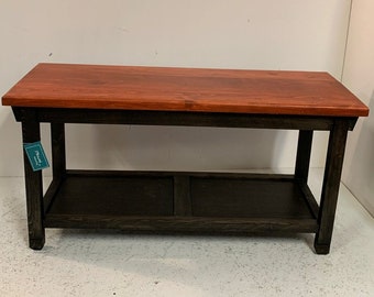 38 Inch Smooth Shelf Bench In Your Choice of Colors