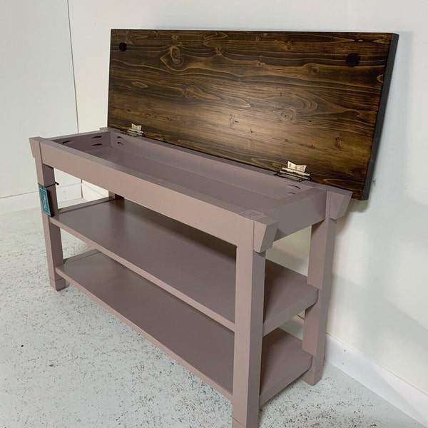 38 Inch Two Shelf Storage Bench In Your Choice Of Color
