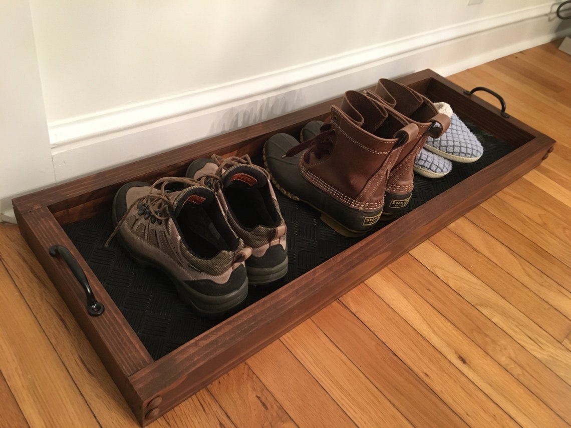 Hallway Mud Room Foyer Shoe Boot Storage Tray 36 Inch In Your Etsy