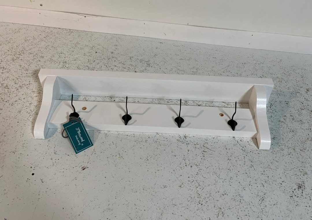 32 Inch Coat Rack Shelf in Your Choice of Colors - Etsy