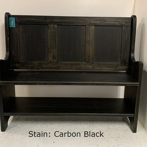 48 Inch Pew Bench With Lower Shelf in Your Choice of Color