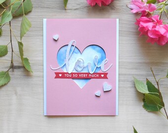 Love Card | Valentine’s Day Card, Love Card, Love You Card, Anniversary Card, Watercolor Card, Custom Greeting Card, Card For Him