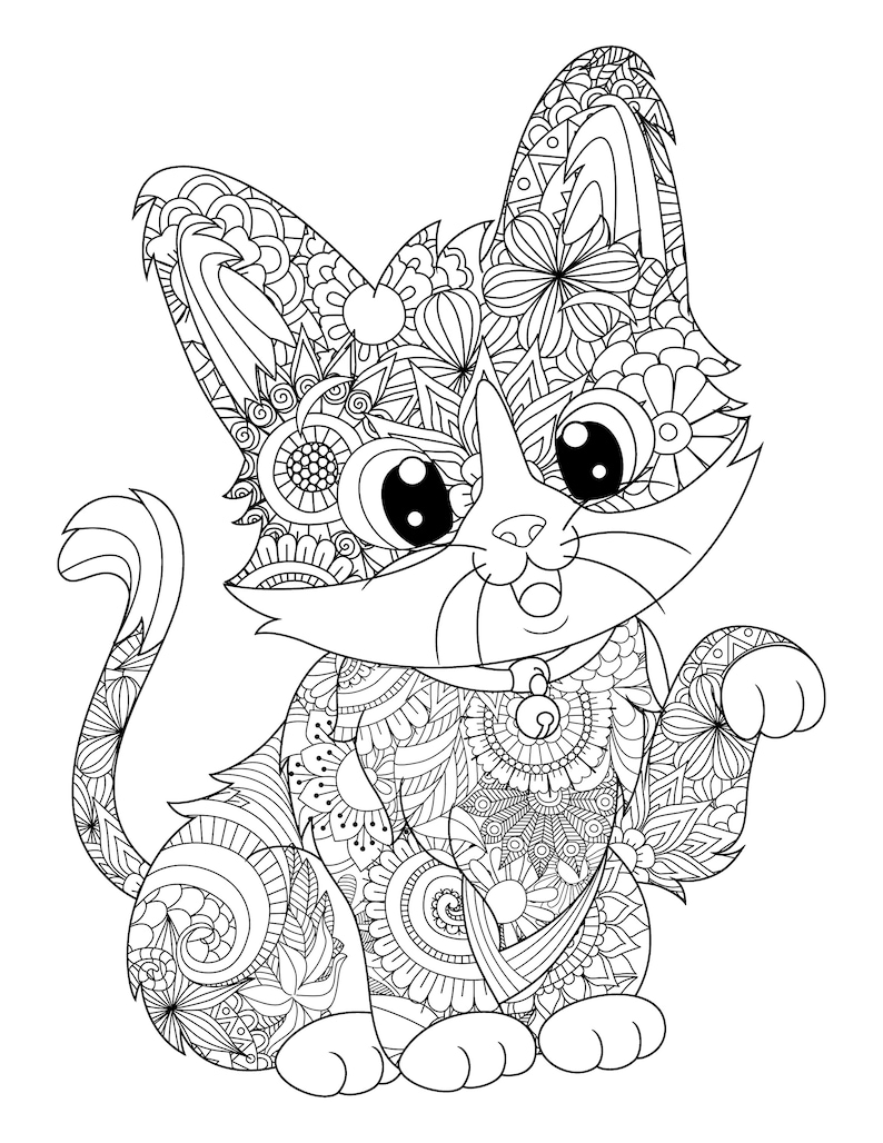 Animal Mandala Coloring Book Printable Coloring Pages Instant Download