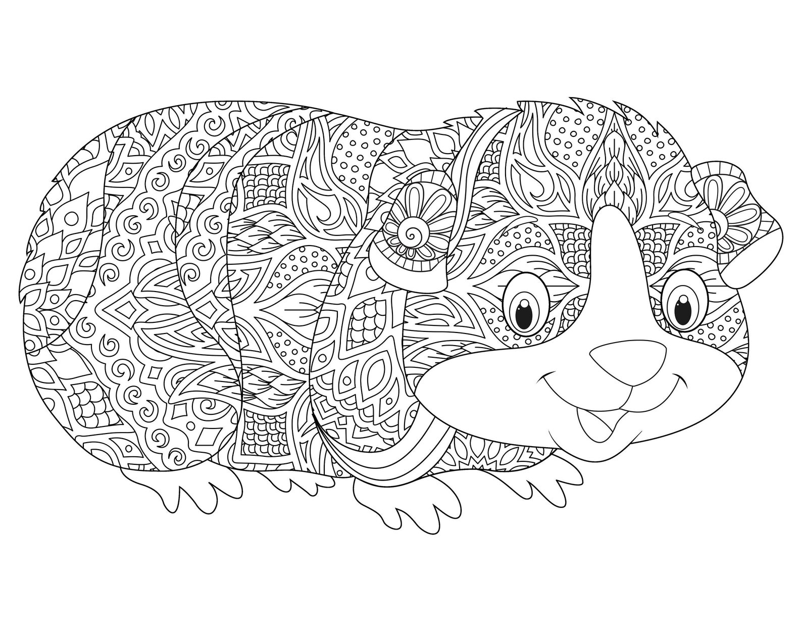 Ausmalbild Meerschweinchen Mandala Wallpaper Keren Ausmalbilder | The