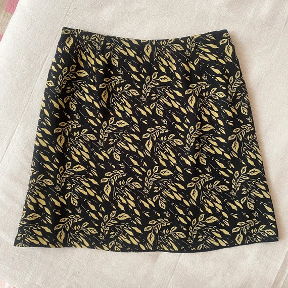 Vintage Y2K Black Rayon Mini Skirt Sz XS - image 2