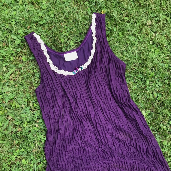 Purple Vintage 90s California Dynasty Midi Dress