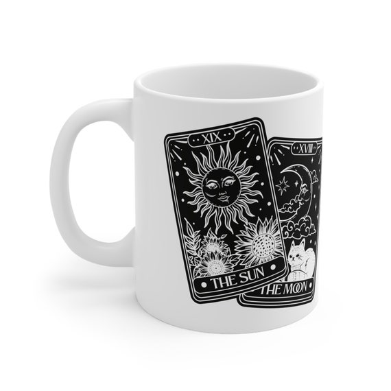Celestial Dreams Tazza Da Tè Con Sole E Luna - Set Ispirato Ai Tarocchi, Regalo Per Sognatori - Foto 7