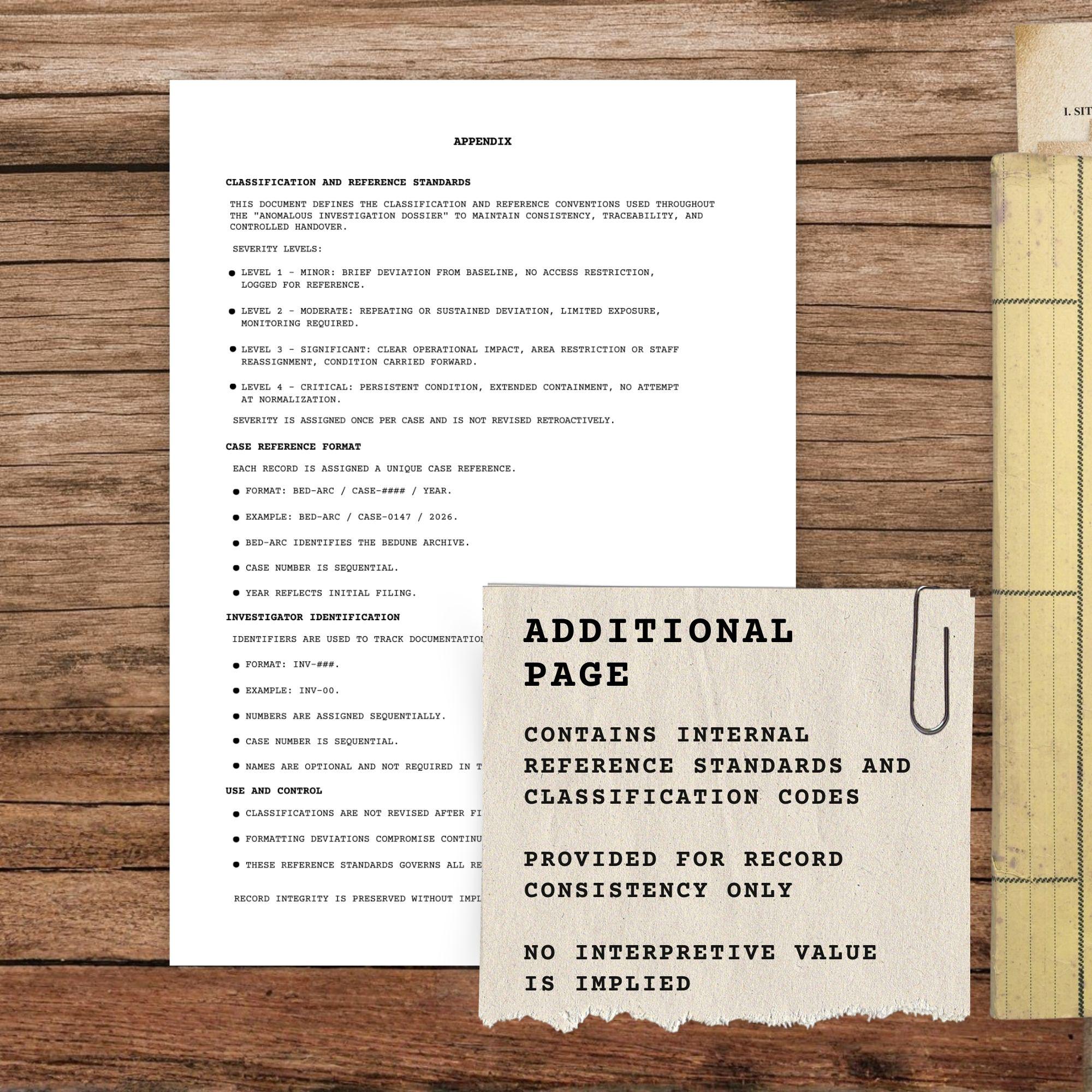 SCP Style Investigation Case File | Analog Horror Printable PDF ...