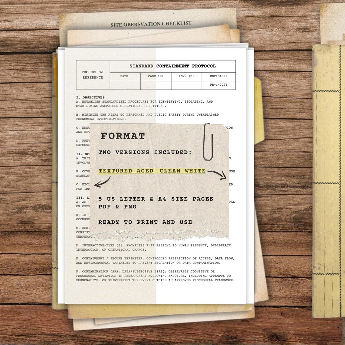 Containment Protocol Document, Analog Horror Printable Prop for ...