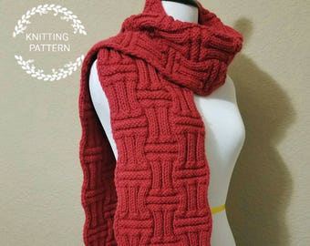 KNITTING PATTERN / Bamboo Forest Scarf Pattern / Knit Scarf Pattern/ Knitted Scarf Pattern / Scarf Pattern / Knit Pattern