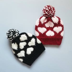 KNITTING PATTERN / Valentine's Heart Hat Pattern / Knit Hat Pattern/ Knitted Hat Pattern / Hat Pattern / Knit Pattern image 4