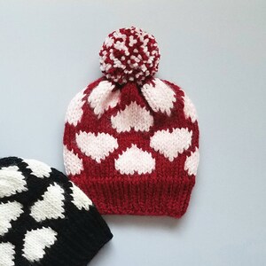 KNITTING PATTERN / Valentine's Heart Hat Pattern / Knit Hat Pattern/ Knitted Hat Pattern / Hat Pattern / Knit Pattern image 3