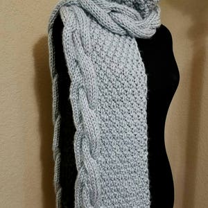 KNITTING PATTERN / Helena Shawl Pattern / Braided Cable Shawl Pattern/ Braided Cable Scarf Pattern / Scarf Pattern / Shawl Pattern image 7