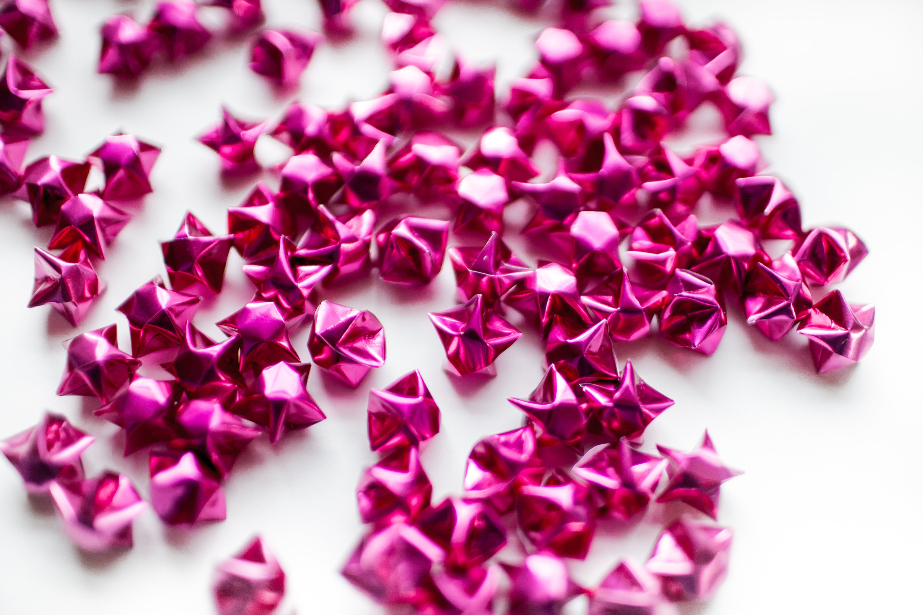 100 Origami Paper Stars Hand Cut and Hand Folded in Shiny Etsy