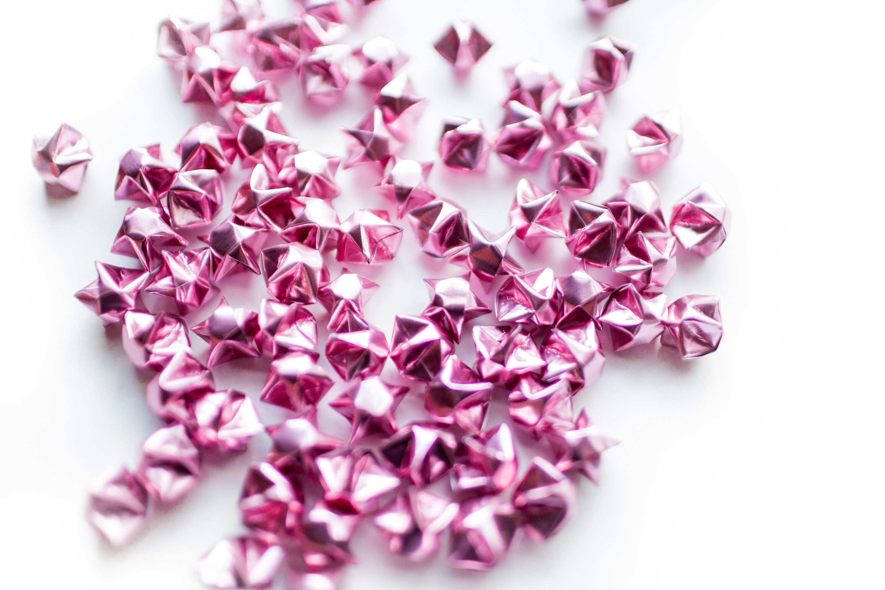 100 Origami Paper Stars Hand Cut and Hand Folded in Shiny Etsy