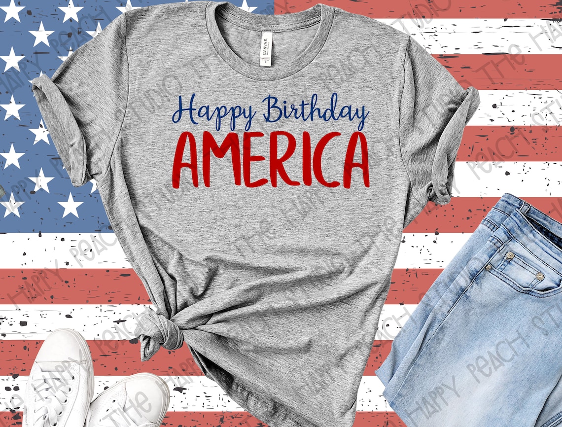 Happy Birthday America SVG 4th of July SVG Independence Day | Etsy