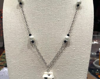 Milk bottle carton necklace in silver 19in…cow food fun cosplay jewelry beaded unique bold farm animal farmer kuwaii everyday statement cute