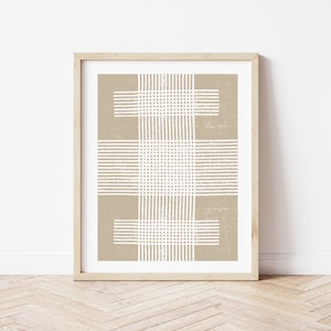Abstract Line Print, Block Style Art Print, Minimal Art Print, Contemporary, Digital Download Print From Home Printable Download