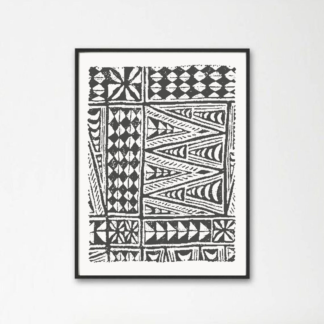 African Tribal Wood Block Print Minimal Decor Tribal Print - Etsy