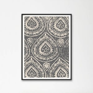 Tribal Block Art Print, Woodblock Style Art Print, Minimal Art Print, Contemporary, Digital Download Print From Home Printable Download