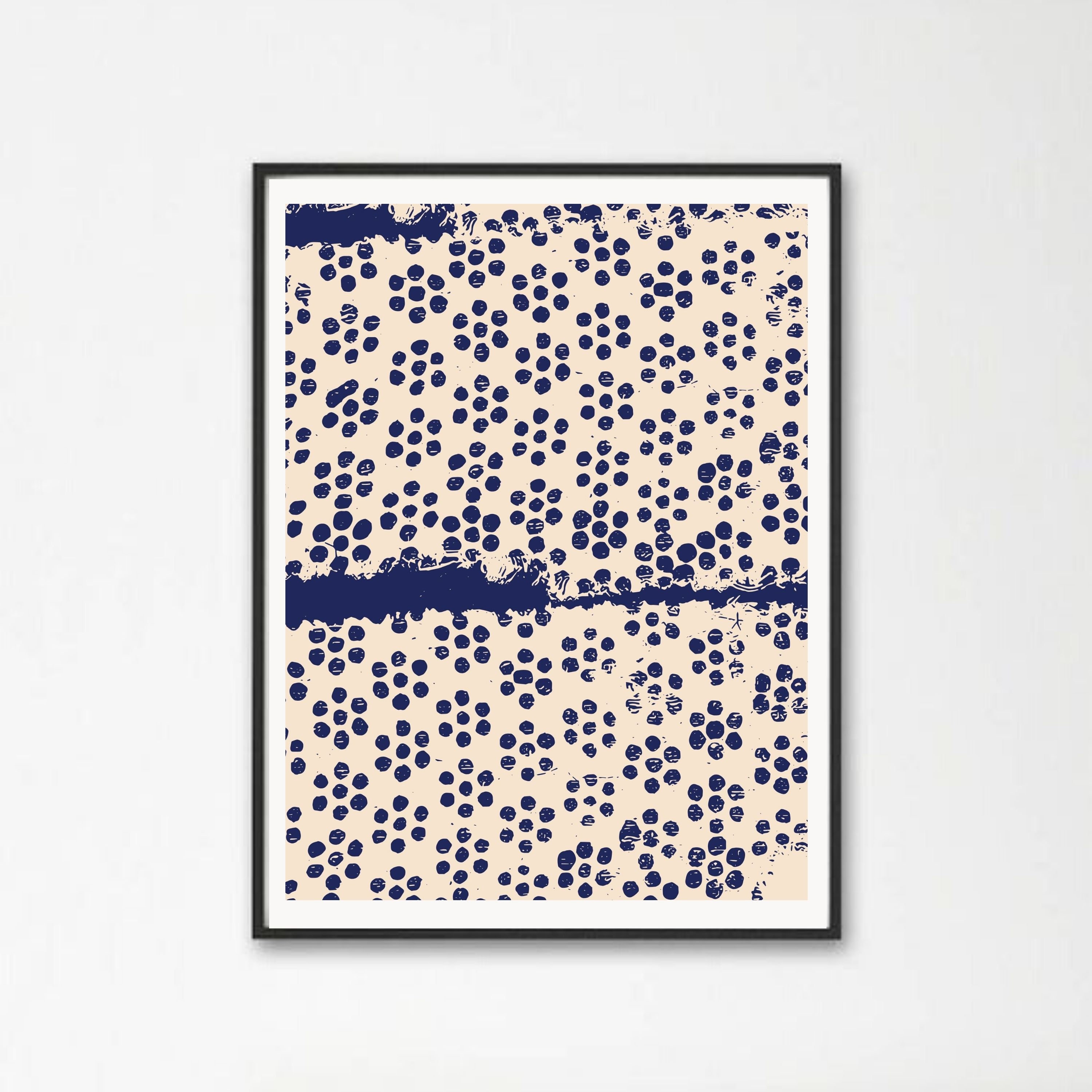 Abstract Woodblock Style Art Print, Minimal Decor, Block Print Style ...