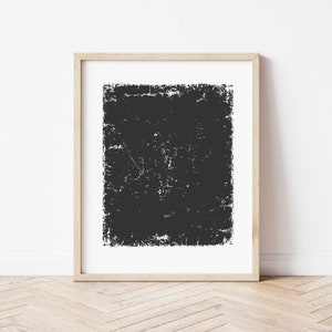 Grunge Abstract Paint Print, Woodblock Style Art Print, Minimal Art Print, Contemporary, Digital Download Print From Home Printable Download