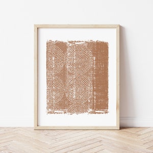 Ring Dot Block Stamp Print, Woodblock Style Art Print, Minimal Art Print, Contemporary, Digital Download Print From Home Printable Download