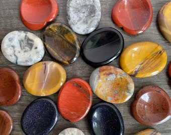Worry Stone, Crystal Worry Stone, Stress Relief, Mookaite, Obsidian, Pocket Stone, Crystal Healing, Tactile Worry Stone, Fidget Stone, Gift