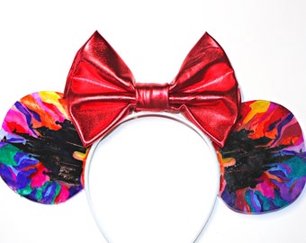 Disney Castle Tie Dye Minnie Ears, Tie Dye Ears, Mouse Ears, Mickey Ears, Tie Dye Castle Minnie Ears, Disneyland Castle Ears, Disney Ears