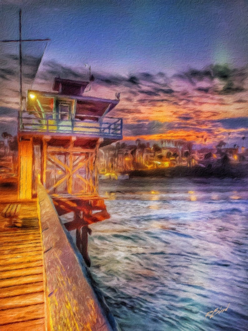 Pier Beach Ocean The pier in the Evening-San Clemente Coastal