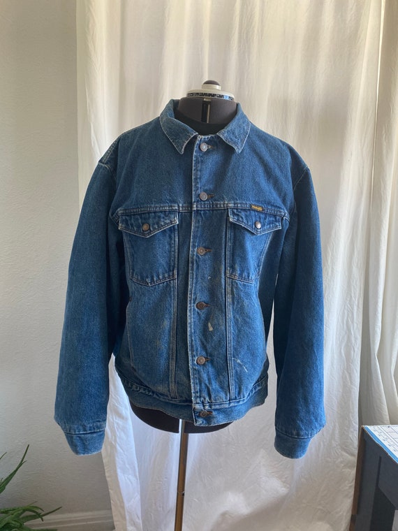 AS IS Wrangler flannel lined denim jacket XL