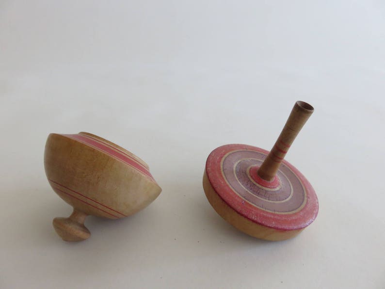 Beautiful Hand Painted Koma Vintage Japanese Spinning Tops Etsy